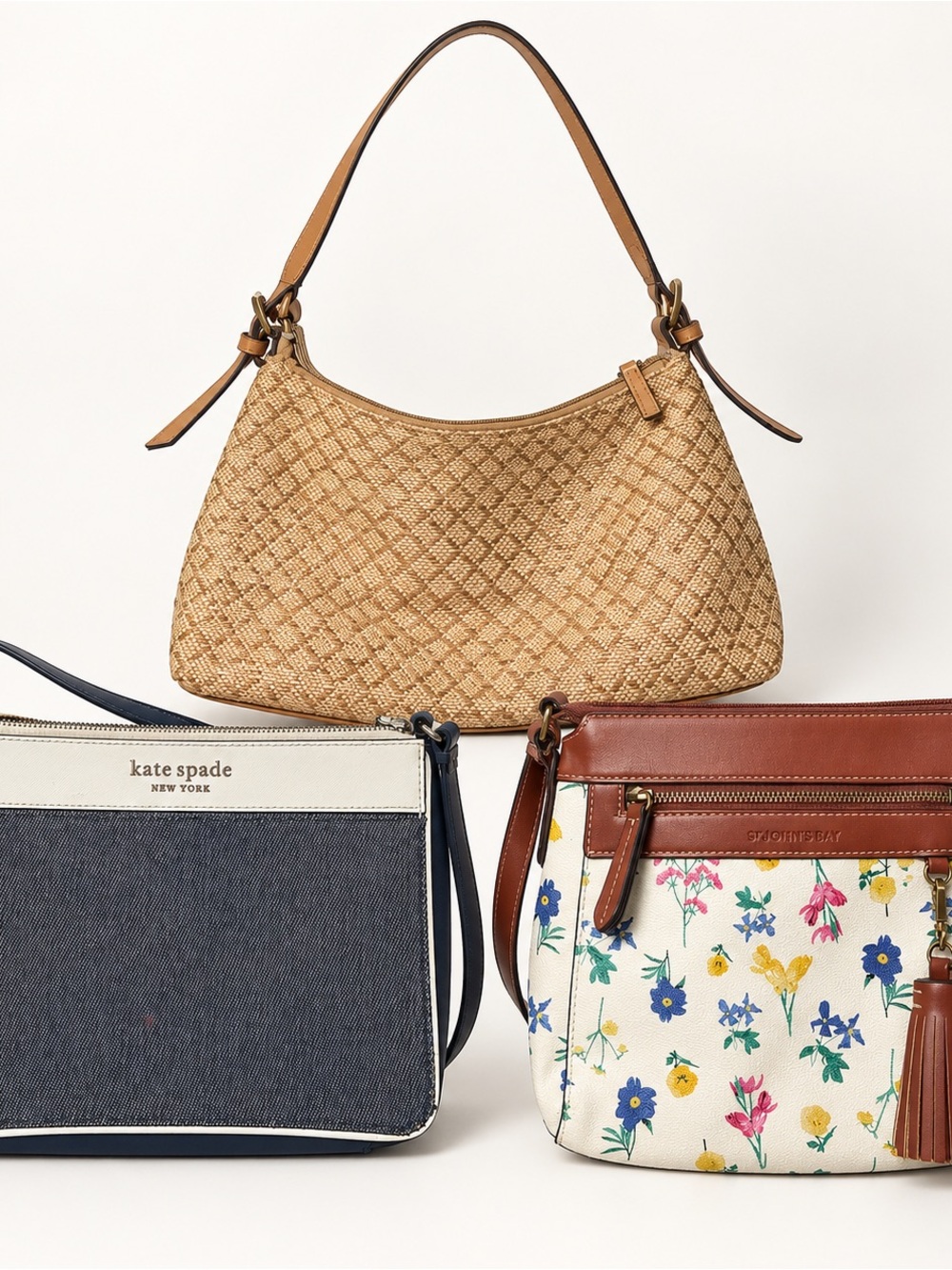 kate spade Woven Tan Shoulder Bag